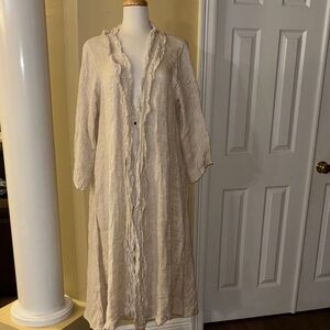 Elegant Cream Long Duster GUC SIZE L/XL